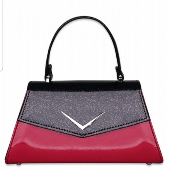 Liquorbrand Red Chevron pinup purse handbag - Picture 1 of 3
